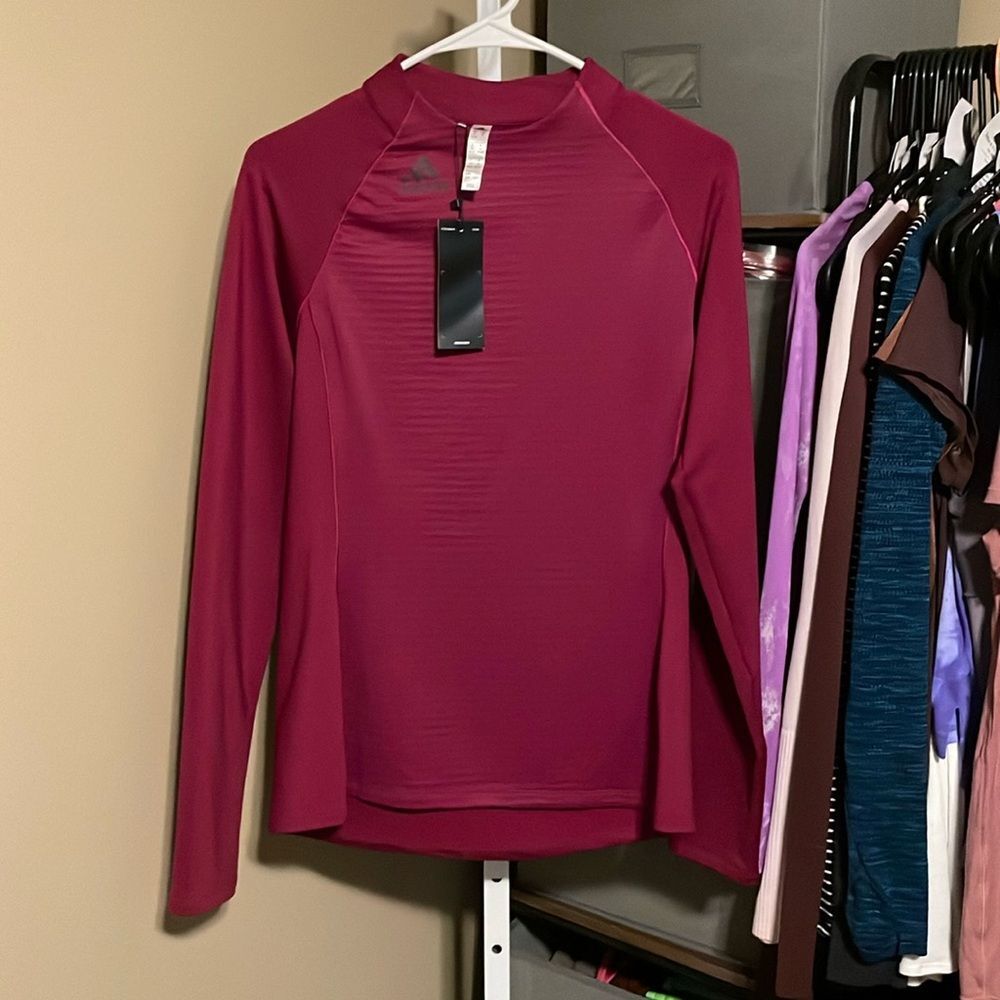 NWT Adidas COLD.RDY LONG SLEEVE CREW NECK Sz Medium Power UPF 50+